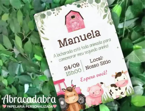 Convite Digital Fazendinha Menina
