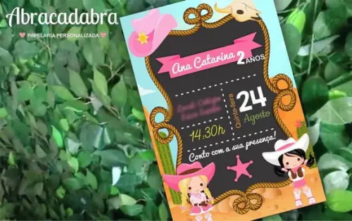 Convite Digital Fazendinha Menina
