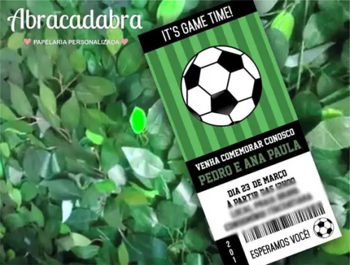 Convite Digital Futebol Ingresso