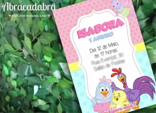 Convite Digital Galinha Pintadinha Menina