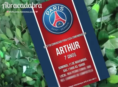 Convite Digital Psg Paris Saint Germain