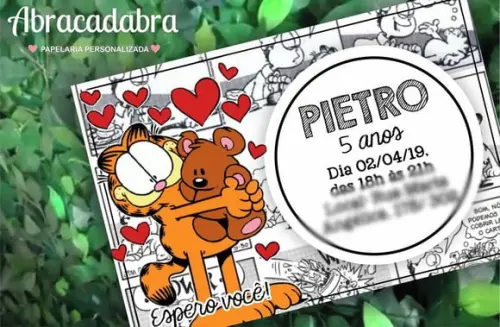 Convite Digital Garfield