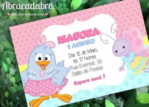 Convite Digital Galinha Pintadinha Menina