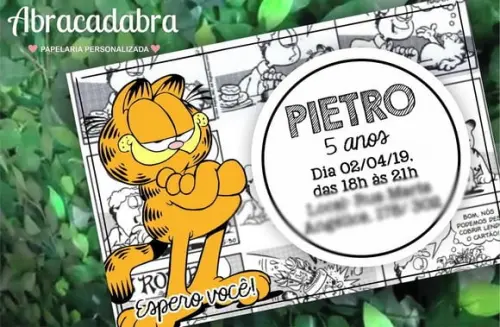 Convite Digital Garfield