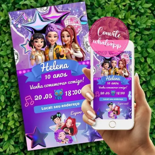 Convite Digital Guerreiras do Kpop
