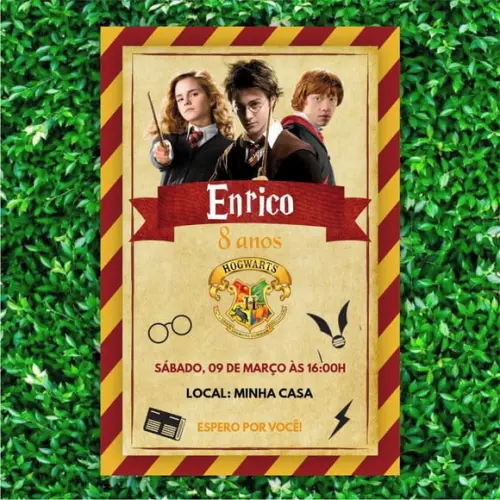 Convite Digital Harry Potter
