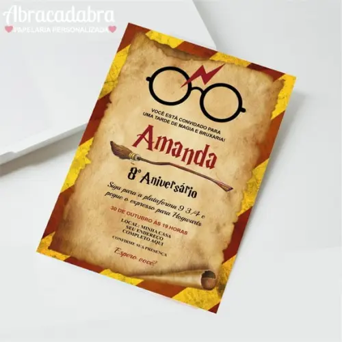 Convite Digital Harry Potter