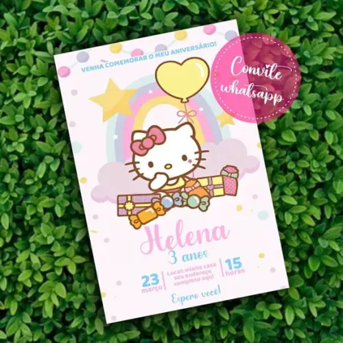 Convite Digital Hello Kitty