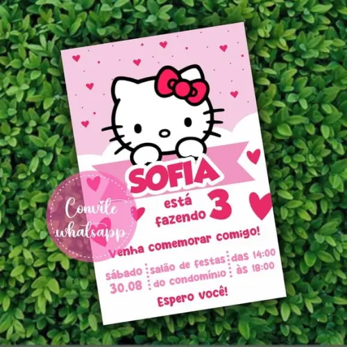 Convite digital Hello Kitty