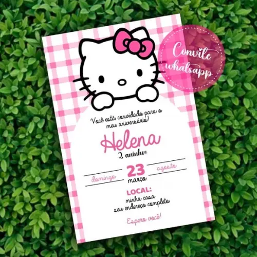 Convite Digital Hello Kitty