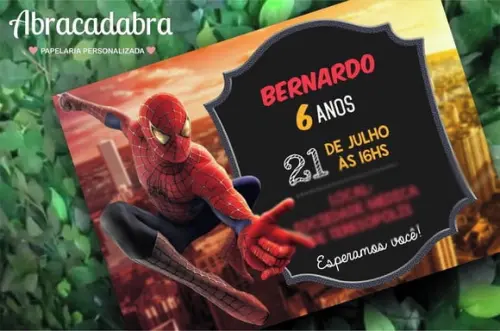 Convite Digital Homem Aranha