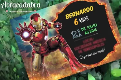 Convite Digital Homem de Ferro