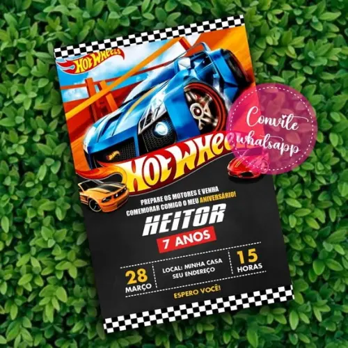 Convite Digital Hot Wheels