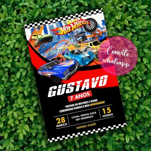Convite Digital Hot Wheels