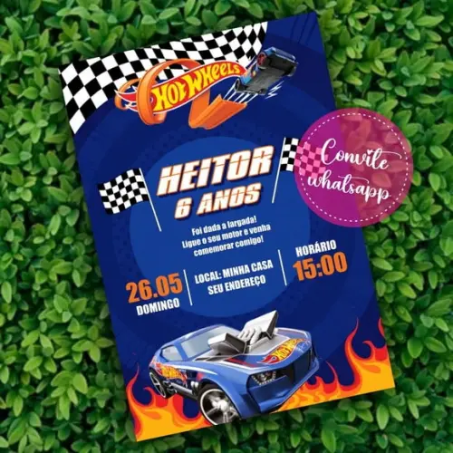 Convite Digital Hot Wheels