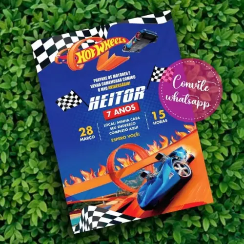 Convite Digital Hot Wheels