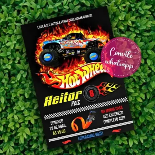 Convite Digital Hot Wheels