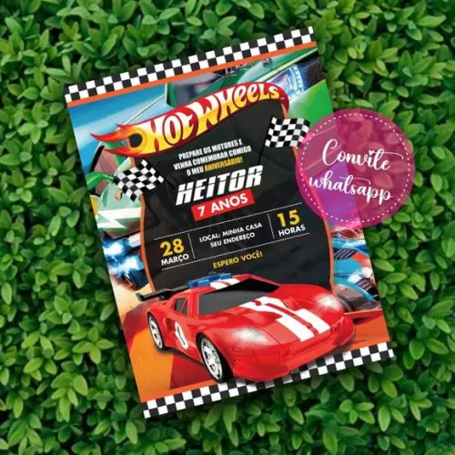 Convite Digital Hot Wheels