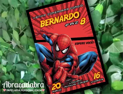 Convite Digital Homem Aranha Spidey