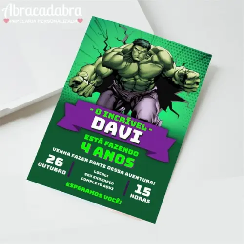 Convite Digital Hulk