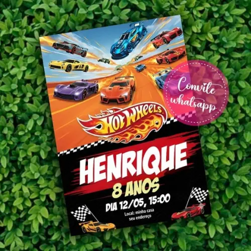 Convite Digital Hot Wheels