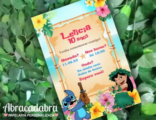 Convite Digital Lilo e Stitch