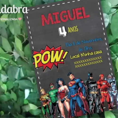 Convite Digital Liga da Justiça