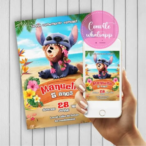 Convite Digital Lilo e Stitch 32