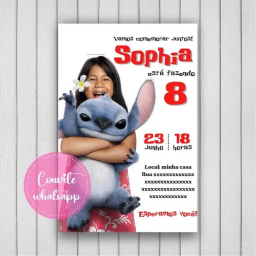 Convite Digital Lilo e Stitch 30