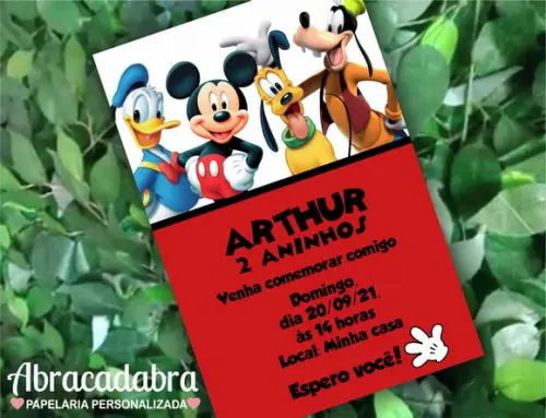 Convite Digital Mickey