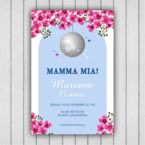 Convite Digital Mamma Mia