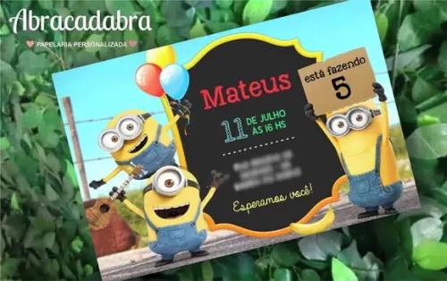 Convite Digital Minions
