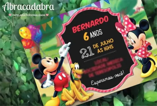 Convite Digital Mickey e Minnie