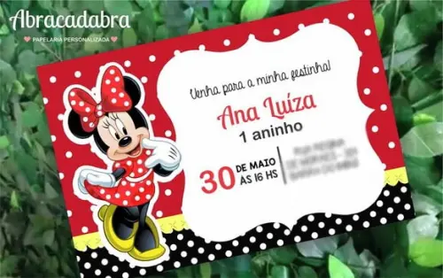 Convite Digital Minnie Vermelha