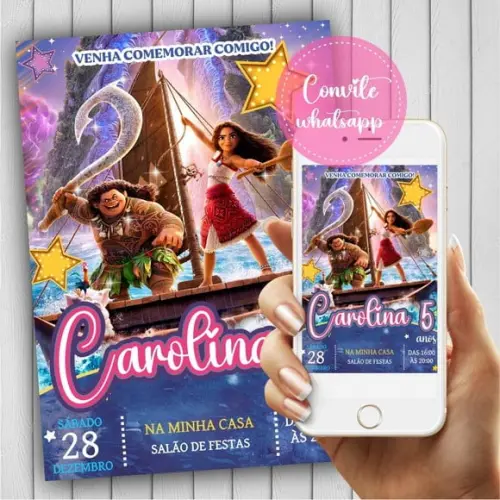 Convite Digital Moana 2