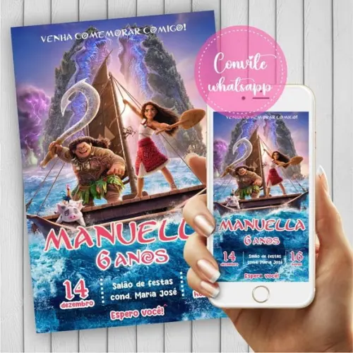 Convite Digital Moana 2