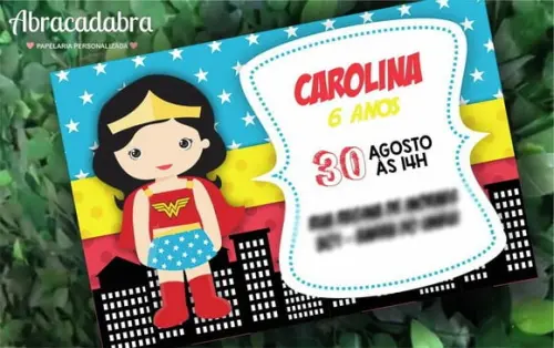 Convite Digital Mulher Maravilha