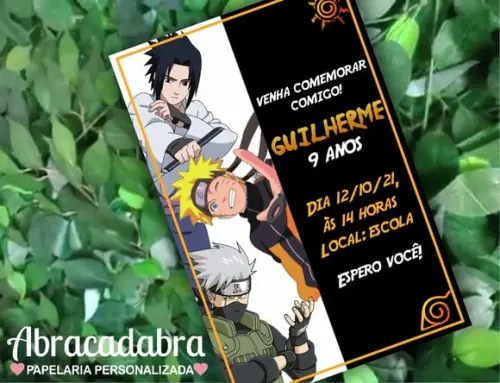 Convite Digital Naruto