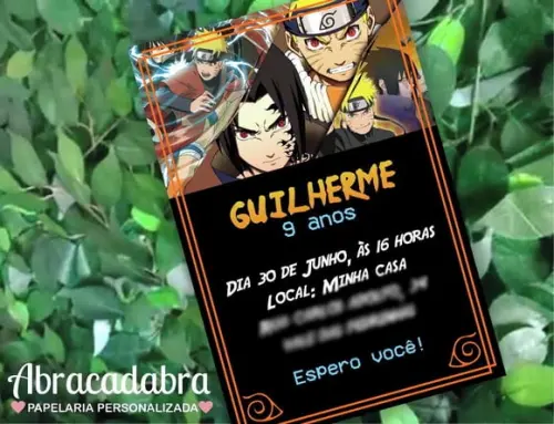 Convite Digital Naruto