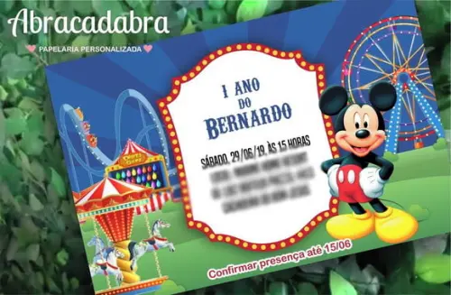 Convite Digital Parque do Mickey