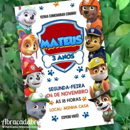 Convite Digital Patrulha Canina