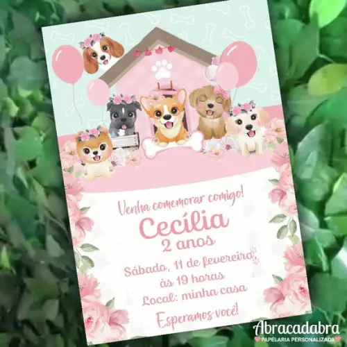 Convite Digital Pets Menina