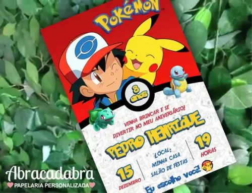 Convite Digital Pokemon