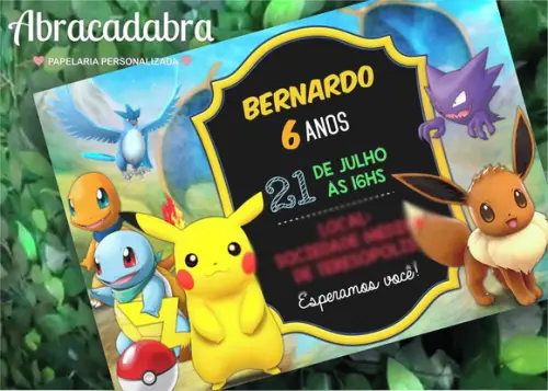 Convite Digital Pokémon