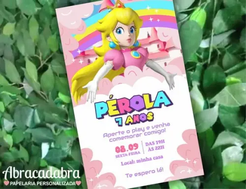 Convite Digital Princesa Peach