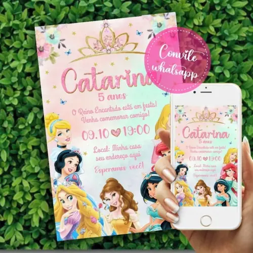 Convite Digital Princesas Disney 19