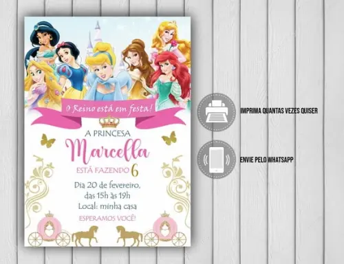 Convite Digital Princesas Disney 17