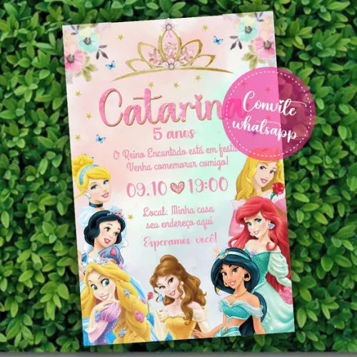 Convite Digital Princesas Disney 19
