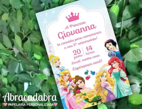 Convite Digital Princesas Disney 26