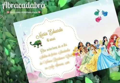 Convite Digital Princesas Disney